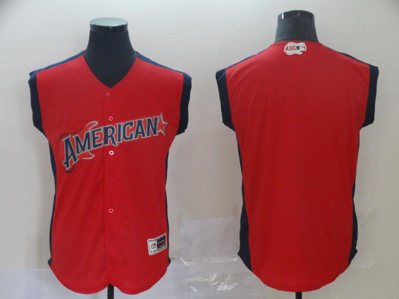 Men Los Angeles Angels Blank Red 2019 All Star MLB Jerseys->los angeles angels->MLB Jersey